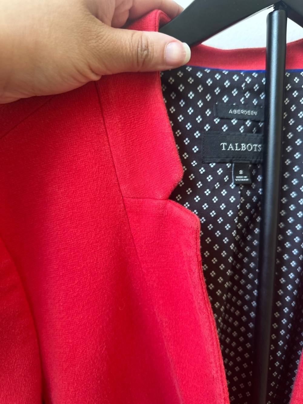 Talbots Red Single-Button Notch Blazer - Picture 6 of 14